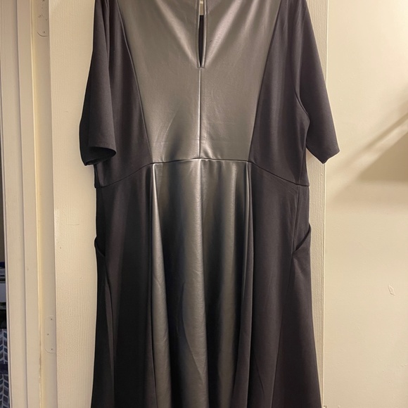 Torrid Luxe Ponte Coated Skater Dress - Picture 6 of 6